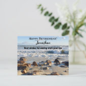 Foto van oceaangolven Pensioen Aangepaste naam Briefkaart (Staand voorkant)