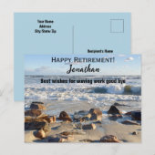 Foto van oceaangolven Pensioen Aangepaste naam Briefkaart (Voorkant / Achterkant)
