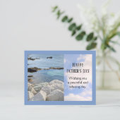 Foto van Ocean and Sky Happy Vaderdag Blue Feestdagenkaart (Staand voorkant)