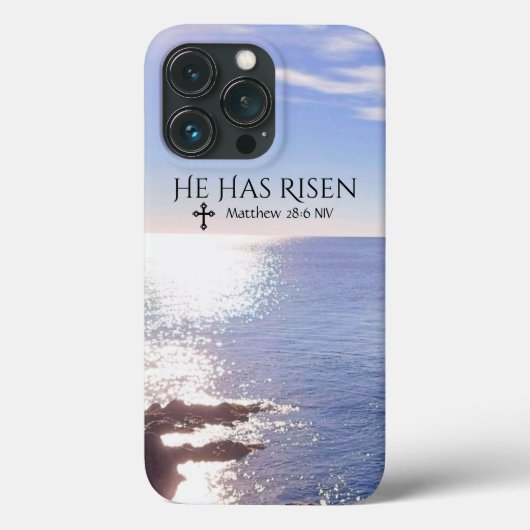 Foto van Ocean Christus is Risen Bible Verse Pasen Case-Mate iPhone Case (Achterkant)