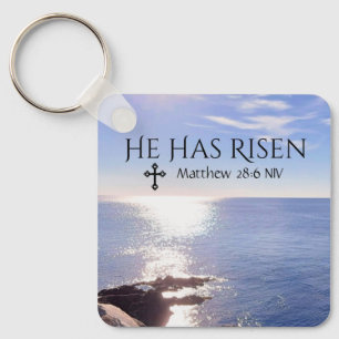 Foto van Ocean Christus is Risen Bible Verse Pasen Sleutelhanger