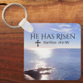 Foto van Ocean Christus is Risen Bible Verse Pasen Sleutelhanger (Voorkant)