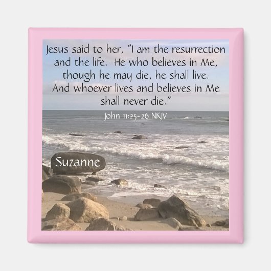 Foto van Ocean met reurrection-scriptie Pasen Magneet (Voorkant)