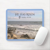 Foto van Ocean met reurrection-scriptie Pasen Muismat (Met muis)