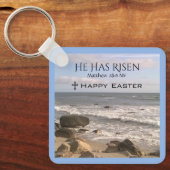 Foto van Ocean met reurrection-scriptie Pasen Sleutelhanger (Voorkant)
