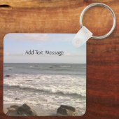 Foto van Ocean met reurrection-scriptie Pasen Sleutelhanger (Achterkant)