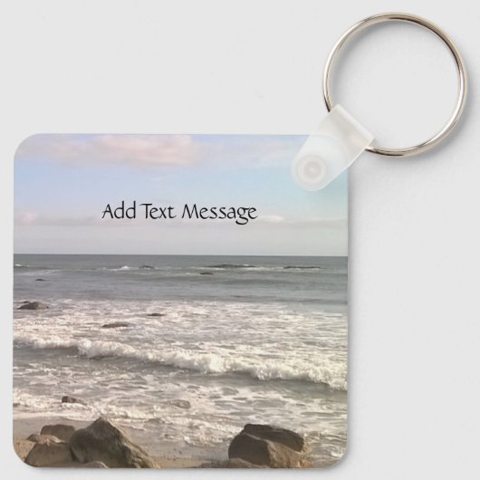 Foto van Ocean met reurrection-scriptie Pasen Sleutelhanger (Achterkant)