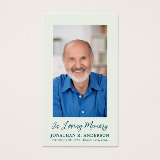 Foto van Ocean Sail Boat Funeral Prayer Kaart (Voorkant)