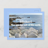 Foto van Ocean Salt van de Aarde Matthew 5:13 Blue Briefkaart (Voorkant / Achterkant)