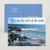 Foto van Ocean Salt van de Earth Bible Verse Briefkaart (Voorkant / Achterkant)