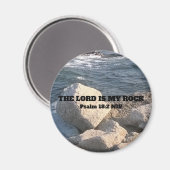 Foto van Ocean The Lord is My Rock Bible Verse Magneet (Voorkant / Achterkant)