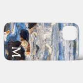 Foto van Ocean Waves and Rocks Custom Initiaal Case-Mate iPhone Case (Achterkant (horizontaal))