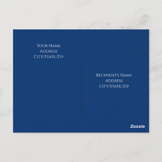 Foto van Ocean Waves Best Dad Blue Briefkaart (Achterkant)