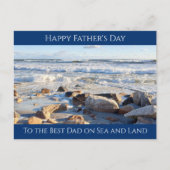 Foto van Ocean Waves Best Dad Blue Briefkaart (Voorkant)