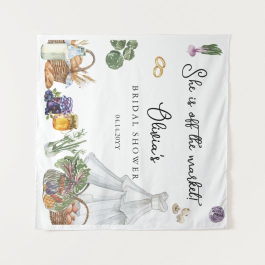 Foto van off the market bruidsdouchevenement wandkleed (Voorkant (horizontaal))