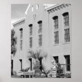Foto van Old Jail St. Augustine Florida B&W Poster (Voorkant)