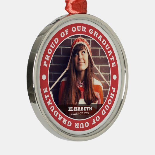 Foto van ons Afstuderen 20XX Afstuderen Metalen Ornament (Rechts)