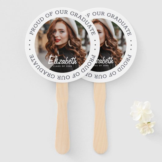 Foto van ons Afstuderen 20XX Simple Afstuderen Handwaaier (Voorkant en achterkant)