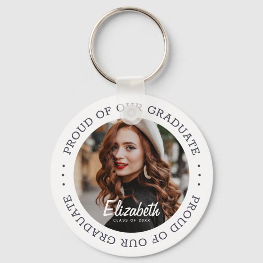 Foto van ons Afstuderen 20XX Simple Afstuderen Sleutelhanger (Achterkant)