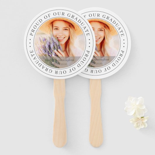 Foto van onze Afstuderen 20XX Moderne Afstuderen f Handwaaier (Voorkant en achterkant)