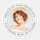 Foto van onze Afstuderen 20XX Moderne Afstuderen f Ronde Sticker (Voorkant)