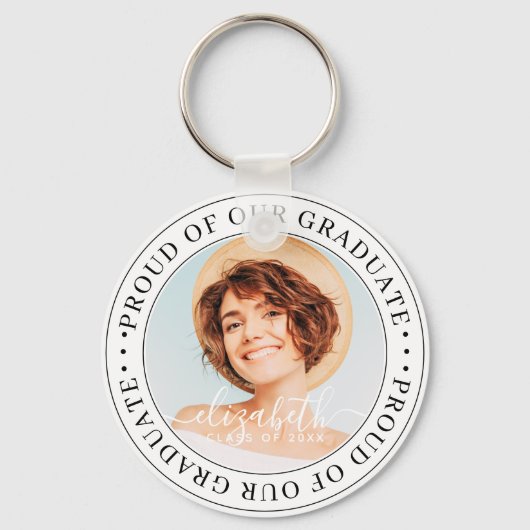 Foto van onze Afstuderen 20XX Moderne Afstuderen f Sleutelhanger (Achterkant)