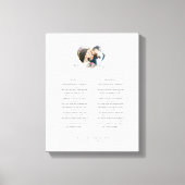 Foto van onze beloofde Passen getrouwd Wedding Vow Canvas Afdruk (Voorkant)