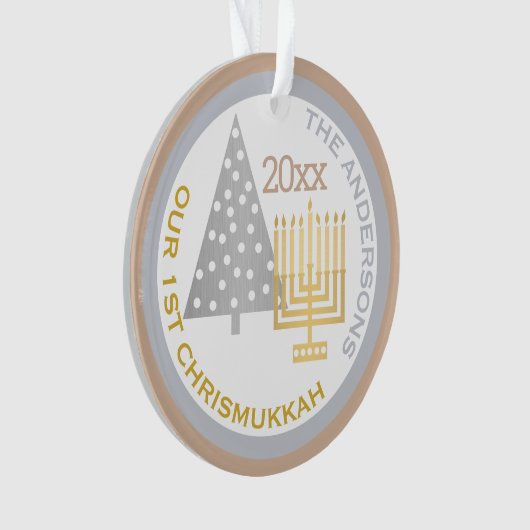 Foto van onze eerste Chrismukkah Chic Keepomwille  Ornament (voorkant)