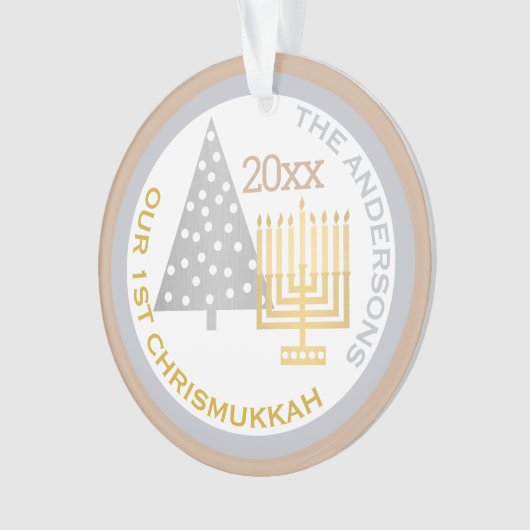 Foto van onze eerste Chrismukkah Chic Keepomwille  Ornament (voorkant)