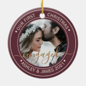 Foto van onze eerste kerst met Bourgogne Keramisch Ornament (Achterkant)
