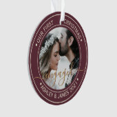 Foto van onze eerste kerst met Bourgogne Ornament (voorkant)