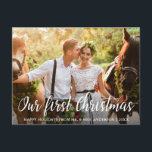 Foto van onze eerste kerstbride Groom Briefkaart<br><div class="desc">Ons eerste kerstbriefje en Briefkaart met foto's van Groom</div>