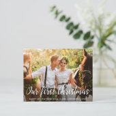 Foto van onze eerste kerstbride Groom Briefkaart (Staand voorkant)