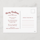 Foto van onze eerste kerstfamilie feestdagenkaart (Achterkant)