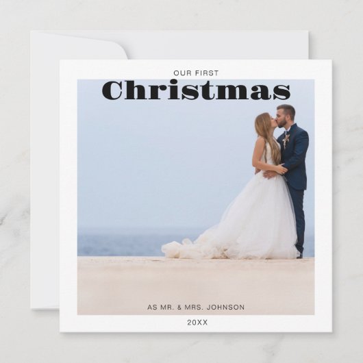 Foto van onze eerste kerstfeestdag Kaart (Voorkant)