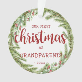 Foto van onze eerste kerstgrootouders ornament