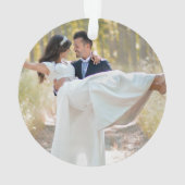 Foto van onze eerste Kerstmis, mevrouw Poinsettia  Ornament (achterkant)