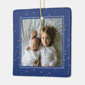 Foto van onze eerste kerstwinter keramisch ornament (Links)