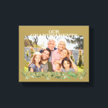 Foto van onze grootouders met GrandChildren Foliag Canvas Afdruk<br><div class="desc">Onze grootouders Foto met kleinkinderen. Bouw.</div>