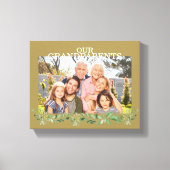Foto van onze grootouders met GrandChildren Foliag Canvas Afdruk (Voorkant)