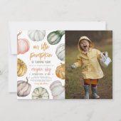 Foto van onze kleine pomkin Boho Herfst Birthday P Kaart (Voorkant)