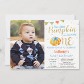 Foto van onze kleine pompoen baby van 1 september kaart (Voorkant)