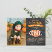Foto van onze kleine pompoen Herfst Birthday Kaart (Staand voorkant)