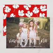 Foto van onze liefdesbriefing met Valentijnsdag ve Feestdagenkaart (Voorkant / Achterkant)