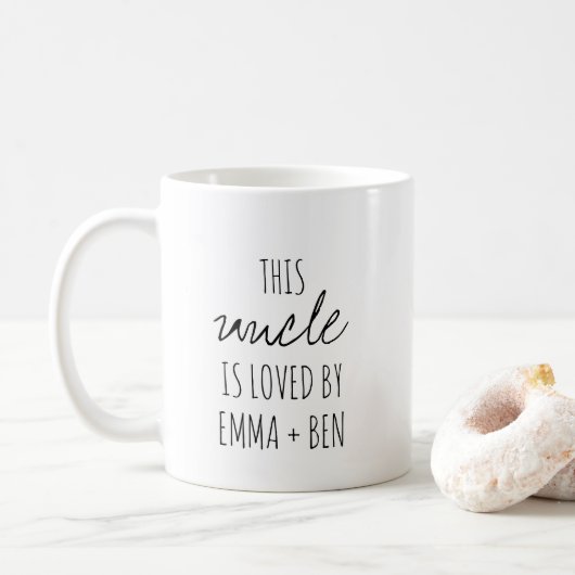 Foto van oom Cute Gift van Kinderen met Afbeelding Koffiemok (Met donut)