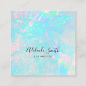 foto van opal minerale steen vierkante visitekaartje (Voorkant)