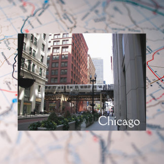 Foto van oprit van Chicago met verhoogde lading Briefkaart
