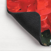 Foto van Oranje Dubbele Hibiscus Aangepaste Naam Muismat (Hoek)