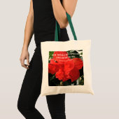 Foto van Oranje dubbelhibiscus flower Bijbelverse Tote Bag (Voorkant (product))