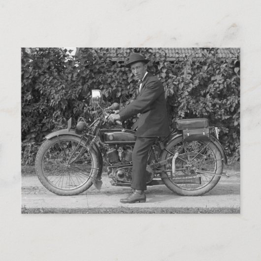  foto van oude motorfiets briefkaart (Voorkant)